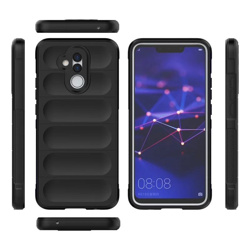 For Huawei Mate 20 Lite TPU Back Protector Phone Case Anti-fall Rugged Cell Phone Cover - Light Purple