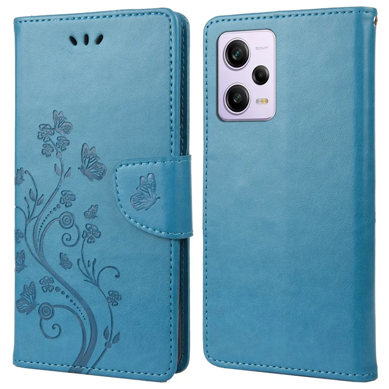For Xiaomi Redmi Note 12 Pro 5G / Note 12 Pro Speed 5G / Poco X5 Pro 5G Wallet Phone Case Stand Leather Phone Cover - Blue