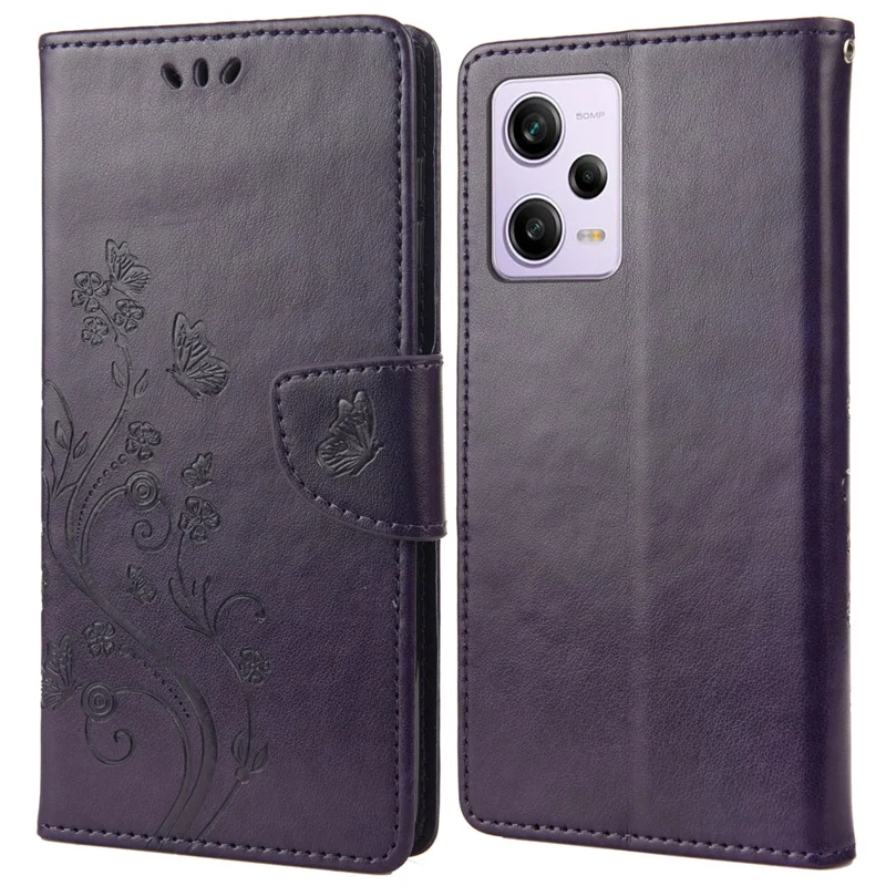 Per Xiaomi Redmi Note 12 Pro 5G / Note 12 Pro Speed 5G / Poco X5 Pro 5G Portafoglio Custodia per Telefono Custodia in Pelle con Supporto - Viola Scuro