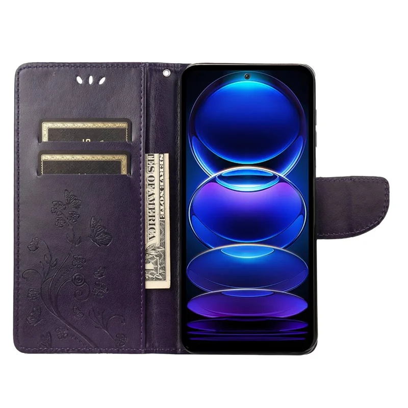 Per Xiaomi Redmi Note 12 Pro 5G / Note 12 Pro Speed 5G / Poco X5 Pro 5G Portafoglio Custodia per Telefono Custodia in Pelle con Supporto - Viola Scuro