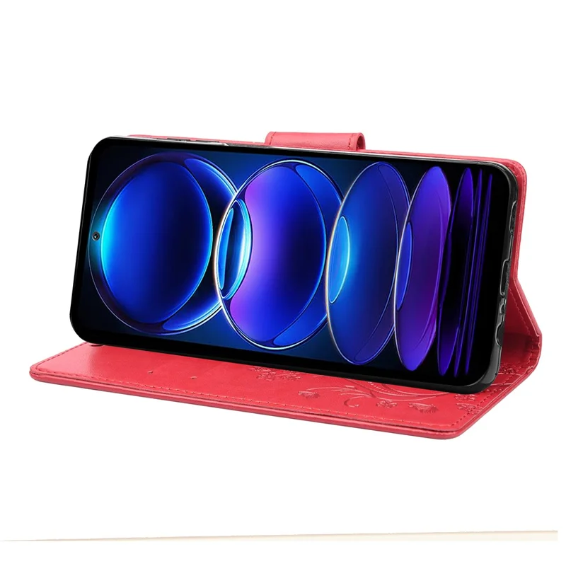 Für Xiaomi Redmi Note 12 Pro 5G / Note 12 Pro Speed 5G / Poco X5 Pro 5G Wallet Phone Case Stand Leather Phone Cover - Rot