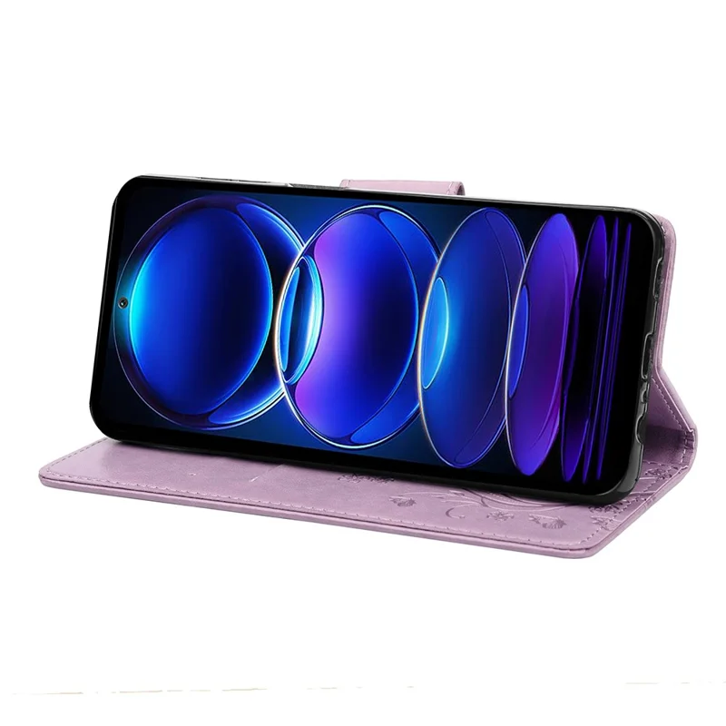 Para Xiaomi Redmi Note 12 Pro 5G / Note 12 Pro Speed 5G / Poco X5 Pro 5G Funda de Teléfono de Cartera con Soporte de Cuero - Púrpura Claro
