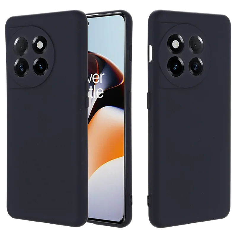 Pour OnePlus 11 5G Coque de téléphone en silicone liquide Protection de la caméra Anti-rayures Couverture - Noir