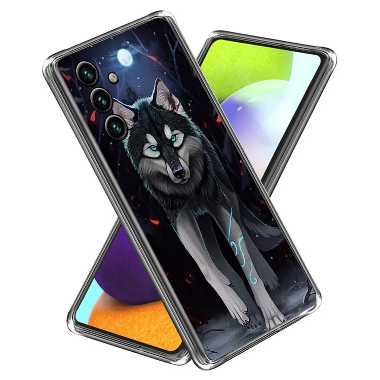 For Samsung Galaxy A54 5G Slim Phone Case Pattern Printing IMD TPU Back Cover - Wolf