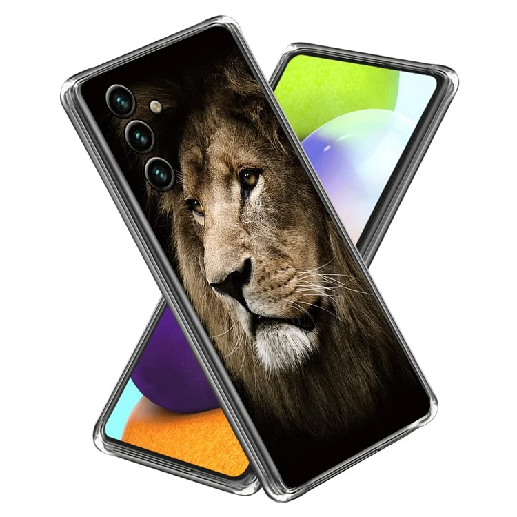 For Samsung Galaxy A54 5G Slim Phone Case Pattern Printing IMD TPU Back Cover - Lion