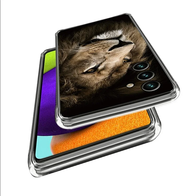 For Samsung Galaxy A54 5G Slim Phone Case Pattern Printing IMD TPU Back Cover - Lion