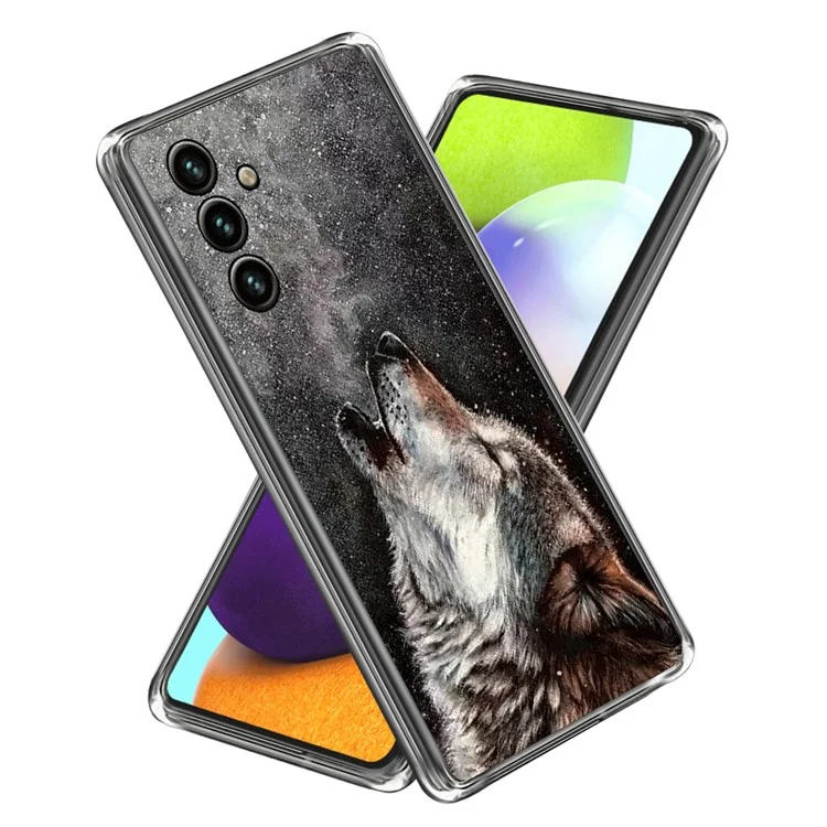 Schutzhülle für Samsung Galaxy A34 5G Slim Phone Case Pattern Printing IMD TPU Cover - Wolf