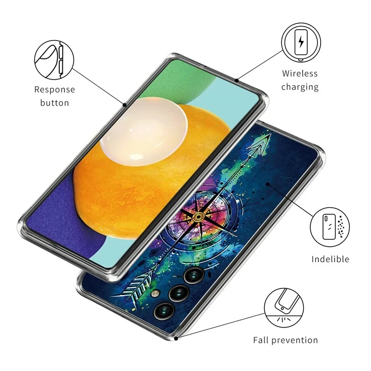IMD TPU Case per Samsung Galaxy A34 5G Custodia per telefono con stampa a motivi - Freccia
