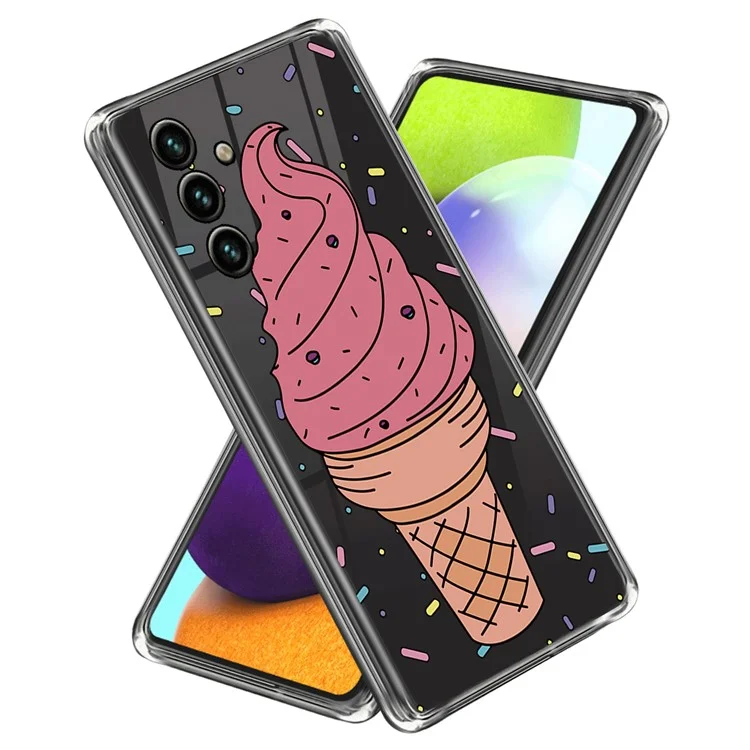 TPU Case for Samsung Galaxy A34 5G Shockproof Case IMD Pattern Printing Phone Cover - Ice Cream