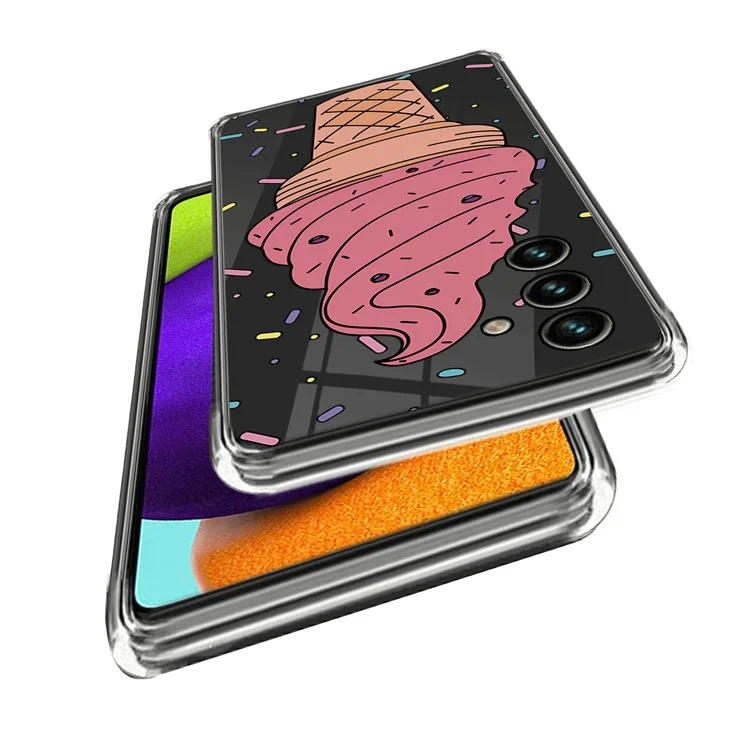 TPU Case for Samsung Galaxy A34 5G Shockproof Case IMD Pattern Printing Phone Cover - Ice Cream