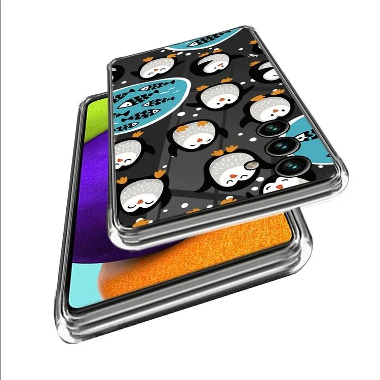 TPU Case for Samsung Galaxy A34 5G Shockproof Case IMD Pattern Printing Phone Cover - Penguin