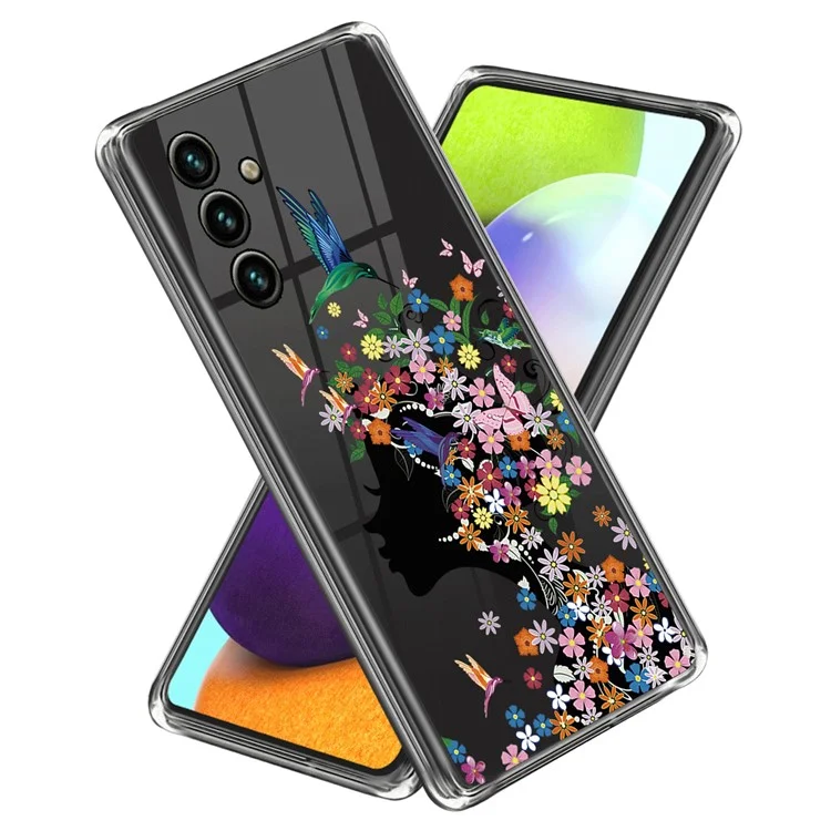 Slim Case for Samsung Galaxy A34 5G Pattern Printing IMD Phone Case Anti-Scratch Soft TPU Cover - Flower Fairy