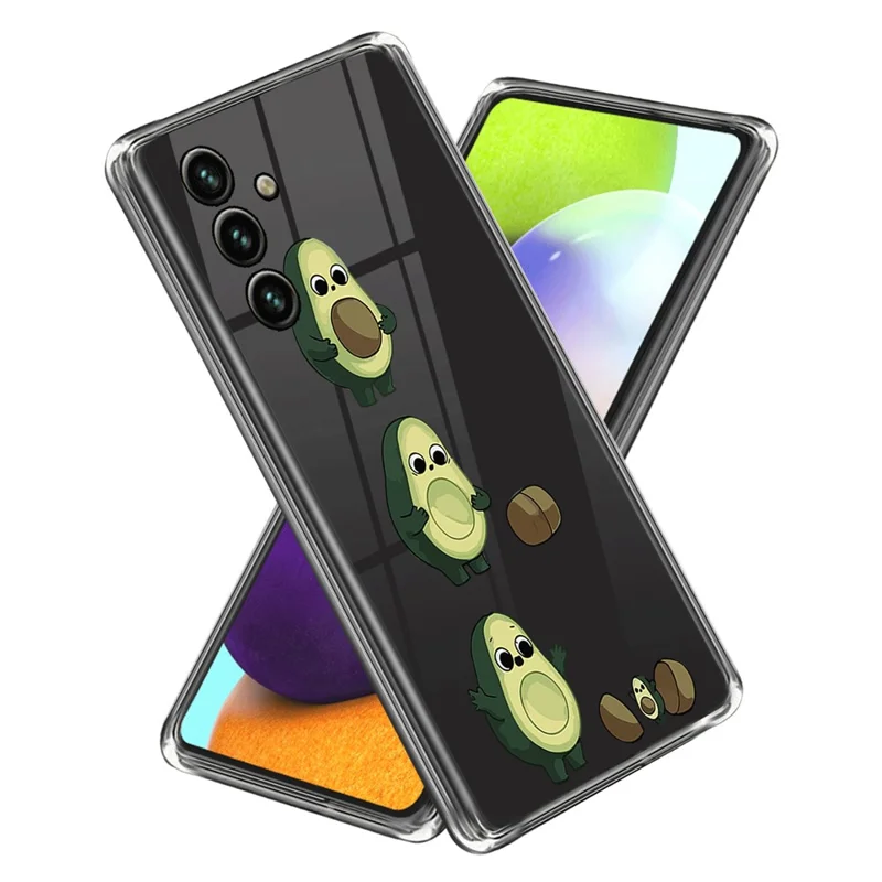Protective Case for Samsung Galaxy A34 5G Phone Case IMD Pattern Printing TPU Cover - Avocado