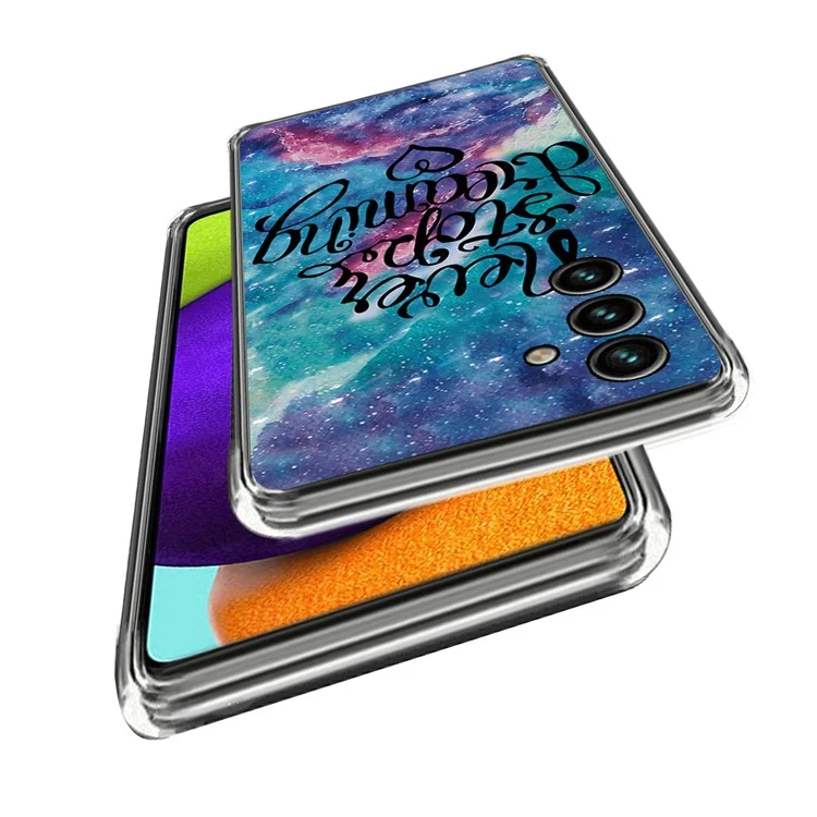 For Samsung Galaxy A54 5G Shockproof Phone Case Pattern Printing IMD TPU Cover - Never Stop Dreaming
