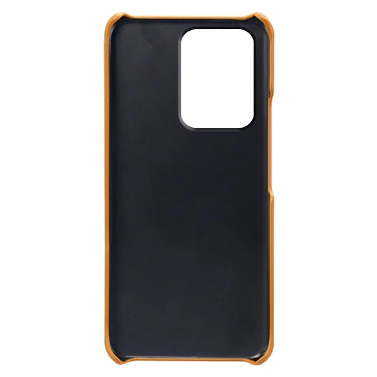 Pour Honor X7a 5G Calf Texture Cell Phone Cover Anti-scratch PU Leather Coated PC Mobile Phone Case - Orange