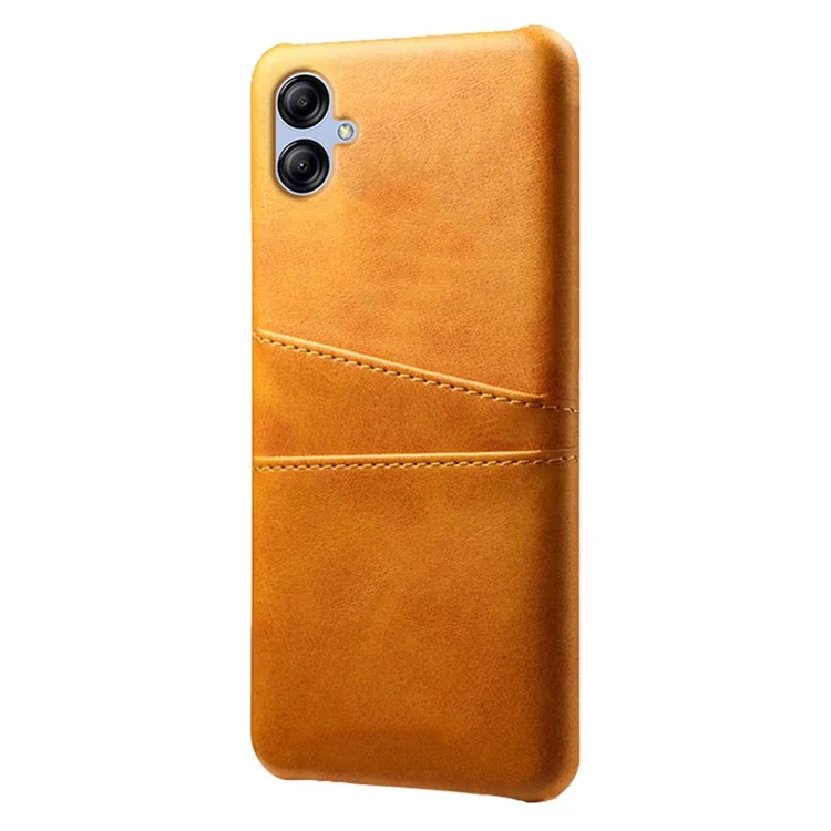 Pour Samsung Galaxy A04e 4G / M04 4G / F04 4G Smartphone Cover Slots pour Cartes Doubles PC+PU Housse de Téléphone en Cuir - Orange