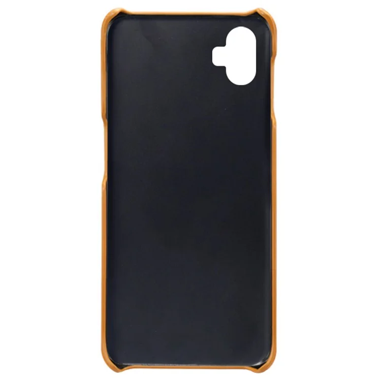 Pour Samsung Galaxy A04e 4G / M04 4G / F04 4G Smartphone Cover Slots pour Cartes Doubles PC+PU Housse de Téléphone en Cuir - Orange