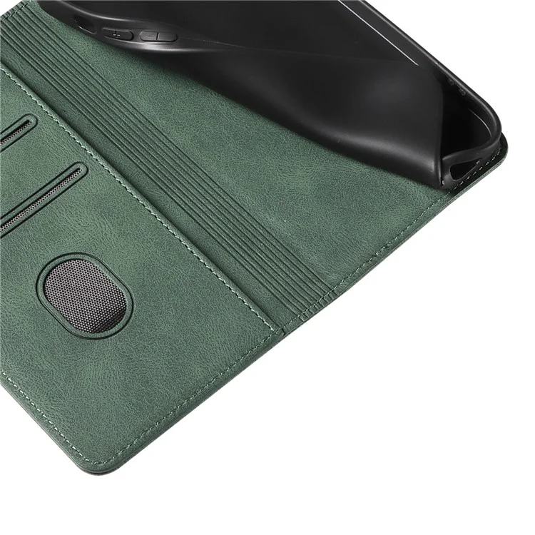 Pour Samsung Galaxy S23 Anti-Scratch Phone Case Wallet Wristband Leather Magnetic Phone Stand Cover - Vert