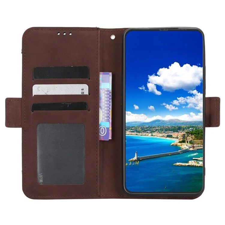 Für Umidigi A13 Pro PU-Leder-Geldbörsen-Hülle mit Mehrfach-Kartenschlitzen, Ständer, Telefonabdeckung - Braun