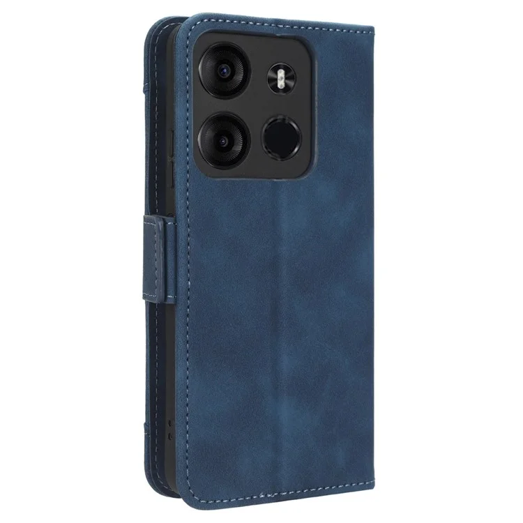 Для TECNO Spark Go 2023 4G Кошелек Чехол с Несколькими Отделениями для Карт Из ПУ Кожи Откидной Чехол для Телефона - Синий