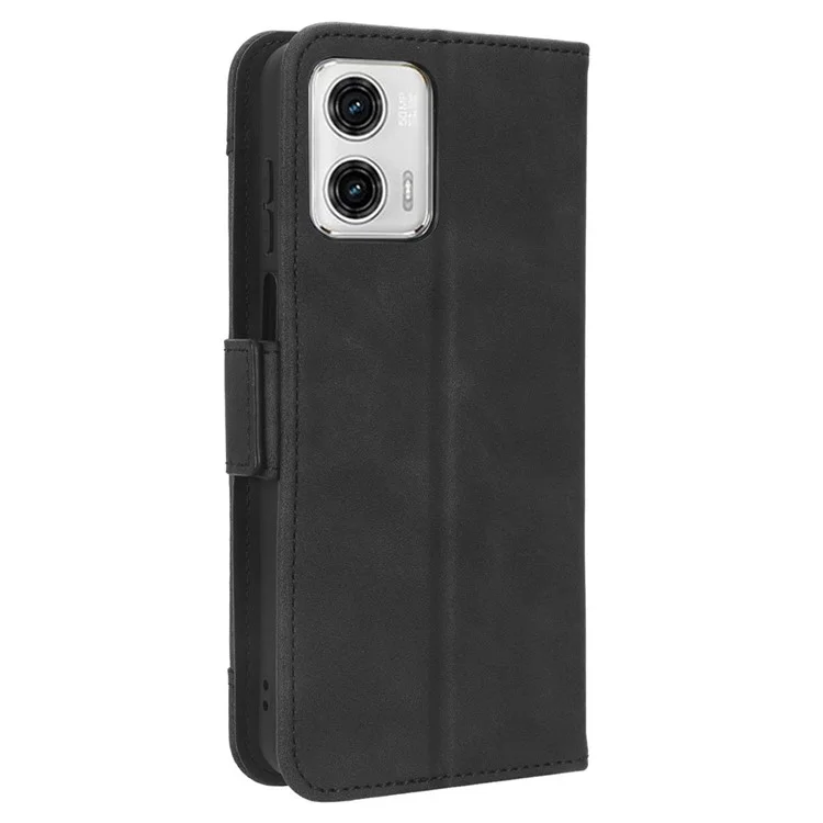 Per Motorola Moto G53 5G PU Leather Wallet Stand Cover Molteplici slot per schede Custodia per telefono anti-urto - Nero