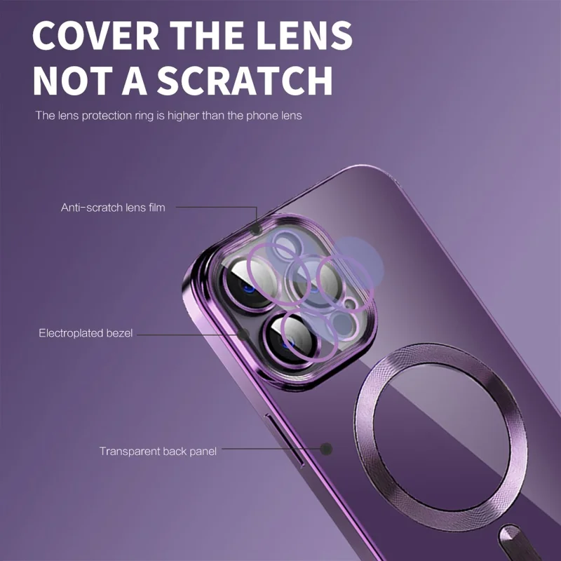 Phone Case for iPhone 13 Pro Max 6.7 inch Compatible with MagSafe CD Texture TPU Cover - Sapphire