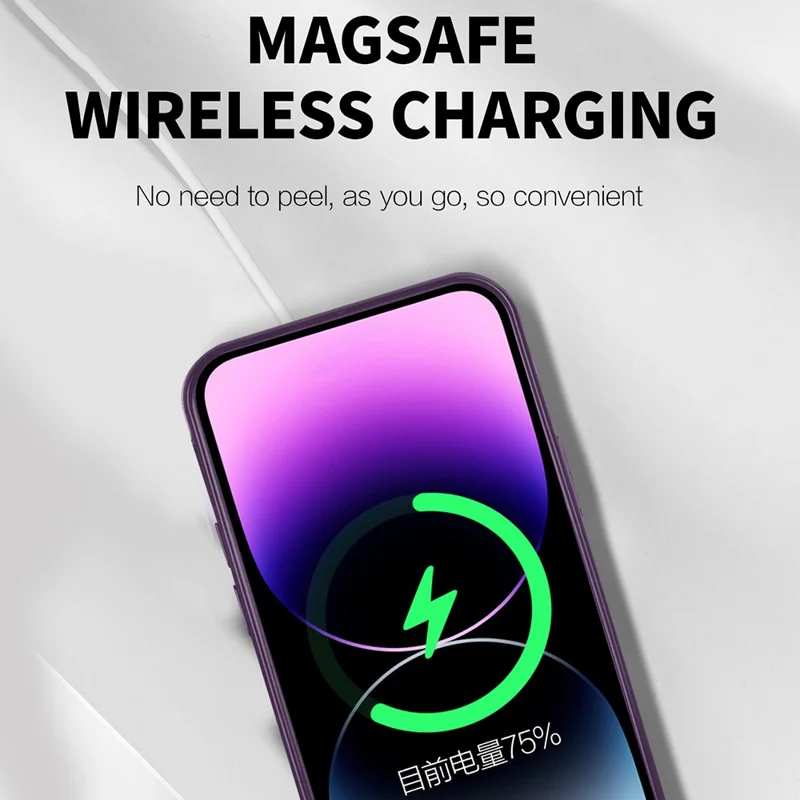 Funda delgada con textura CD para iPhone 13 Pro de 6,1 pulgadas, funda de TPU compatible con MagSafe - Marrón