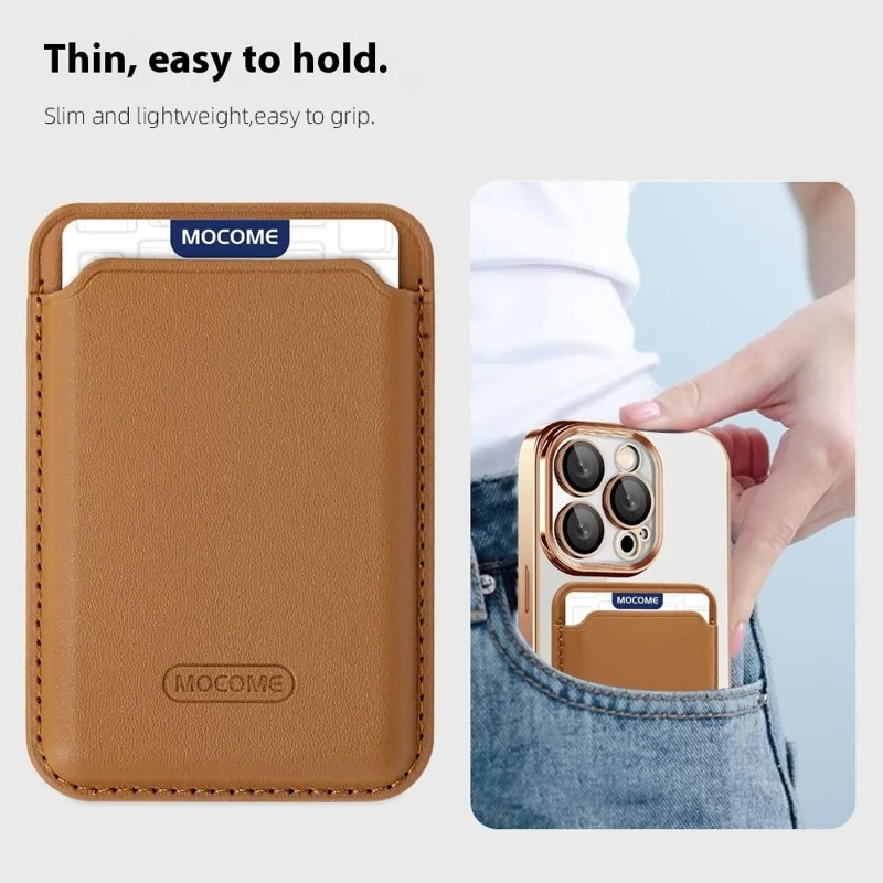 Voor iPhone 14 Pro hoesje compatibel met MagSafe CD-structuur TPU + PC telefoonhoesje met kaartenhouder - Paars