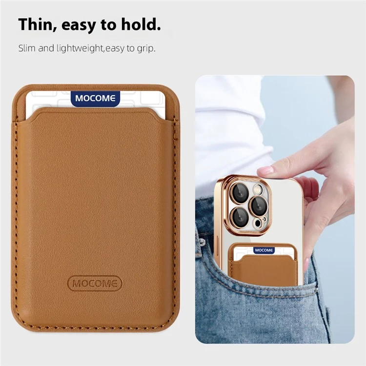 TPU + PC Slim Case for iPhone 14 Pro Max Magnetic Cover CD Texture Phone Case with Card Bag - Pink