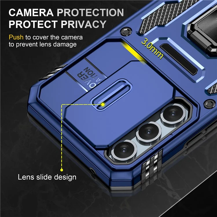 Custodia per telefono Armor Series per Samsung Galaxy A54 5G, cover per telefono antiurto in PC + TPU con supporto - Blu