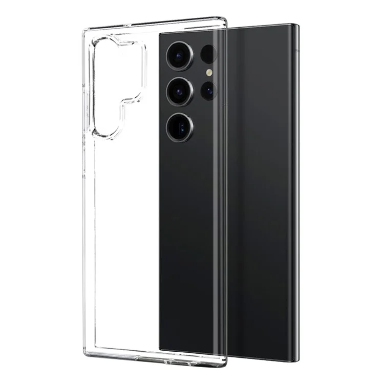 NORTHJO For Samsung Galaxy S23 Ultra TPU Case Clear Phone Cover + 3D Curved Tempered Glass Screen Protector