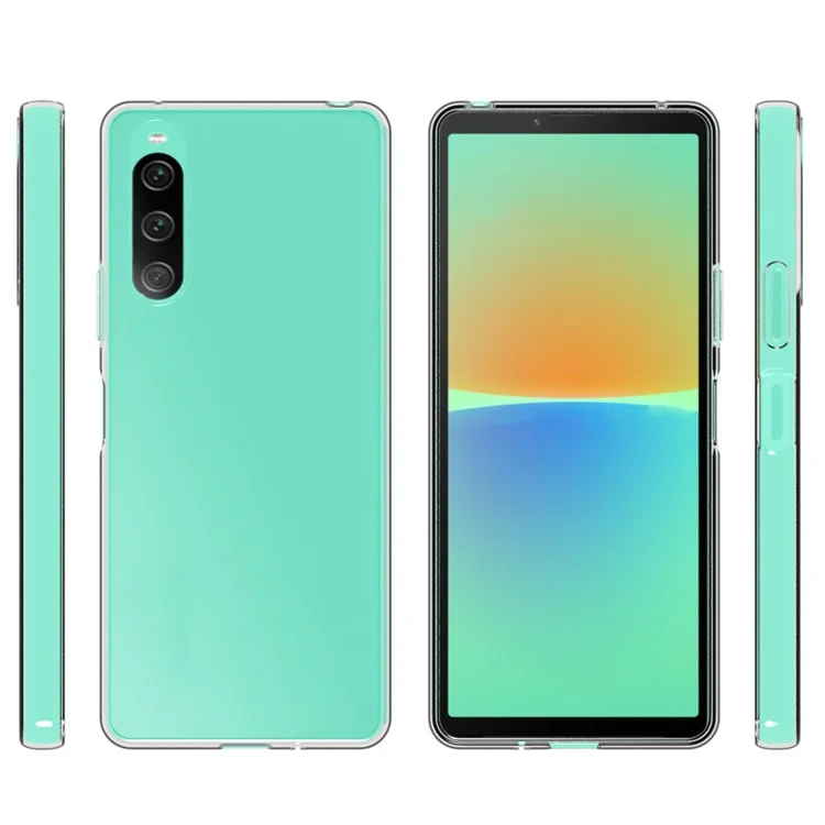 10 pièces / Paquet pour étui de téléphone portable Sony Xperia 10 V Soft TPU sans filigrane transparent