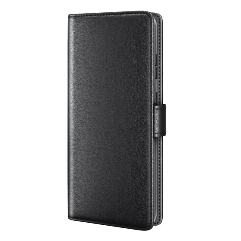 For OnePlus Nord CE 3 Lite 5G / Nord N30 5G Case Genuine Split Leather Phone Cover with Wallet Stand - Black