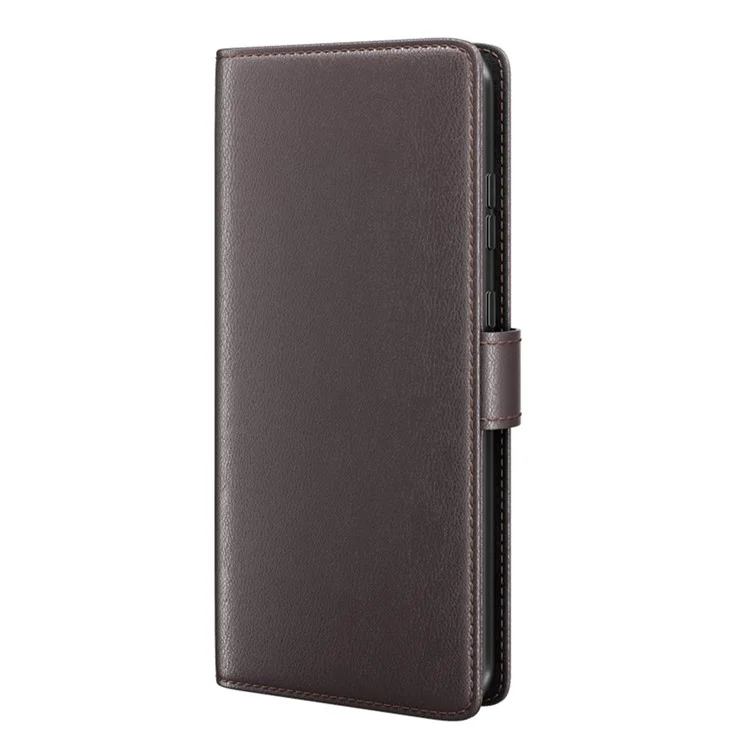 Для OnePlus Ace 2 5G / 11R 5G Чехол для телефона Genuine Split Leather Shockproof Phone Cover Stand Wallet - Brown