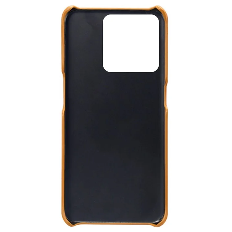 For OnePlus 10T 5G / Ace Pro 5G Phone Back Cover Dual Card Slots PC+PU Leather Phone Case - Orange