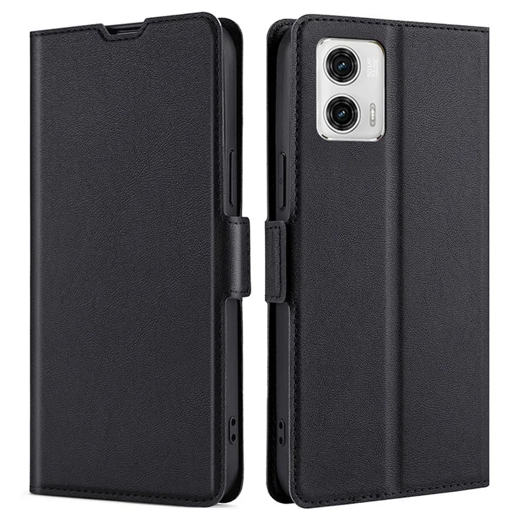Чехол для телефона Motorola Moto G73 5G, чехол из искусственной кожи, с подставкой и слотами для карт - черный