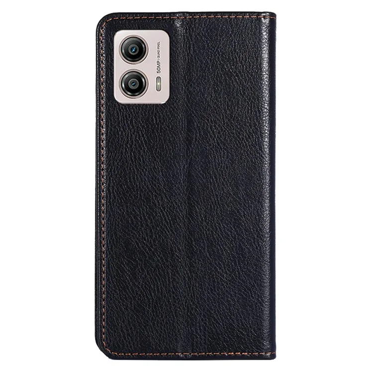Para Motorola Moto G53 5G / G13 4G / G23 4G Funda de cuero PU con soporte magnético de cierre automático, a prueba de caídas - Negro