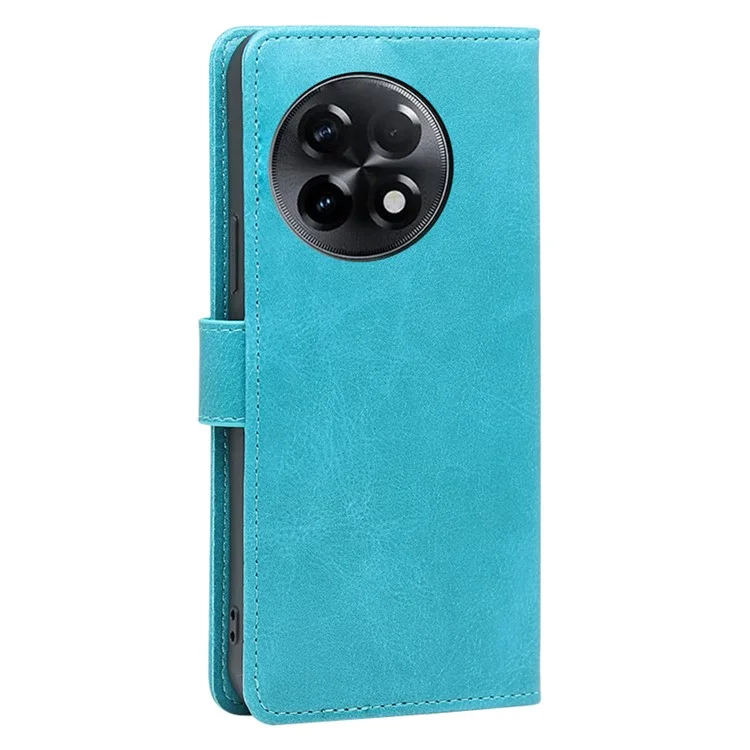 Per OnePlus Ace 2 5G / 11R 5G Custodia per Cellulare Texture Vitello in Pelle PU Portafoglio Stand Custodia Protettiva - Baby Blue