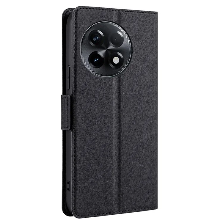 Para OnePlus Ace 2 5G / 11R 5G Flip Folio Leather Cell Phone Cover Card Slots Stand Phone Case - Preto