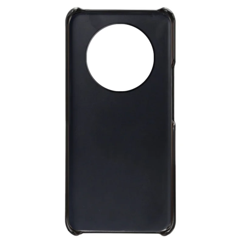 Cell Phone Case for Honor Magic5 , Calf Texture Anti-drop Leather Coated PC Phone Cover - Black