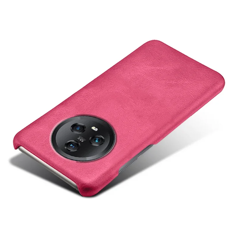 Cell Phone Case for Honor Magic5 , Calf Texture Anti-drop Leather Coated PC Phone Cover - Rose