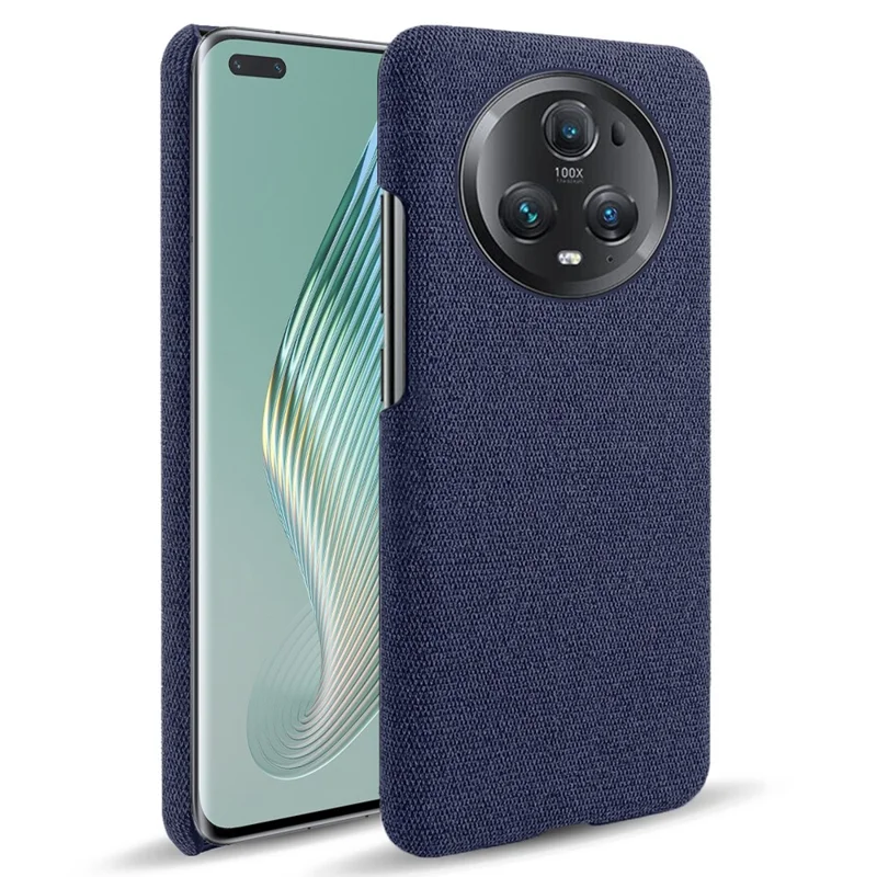 Чехол для мобильного телефона For Honor Magic5 Pro, твердый пластиковый чехол с тканевой вставкой, защита от ударов - синий