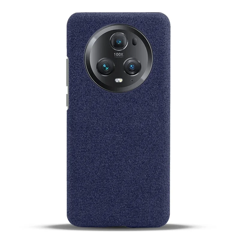 Чехол для мобильного телефона For Honor Magic5 Pro, твердый пластиковый чехол с тканевой вставкой, защита от ударов - синий