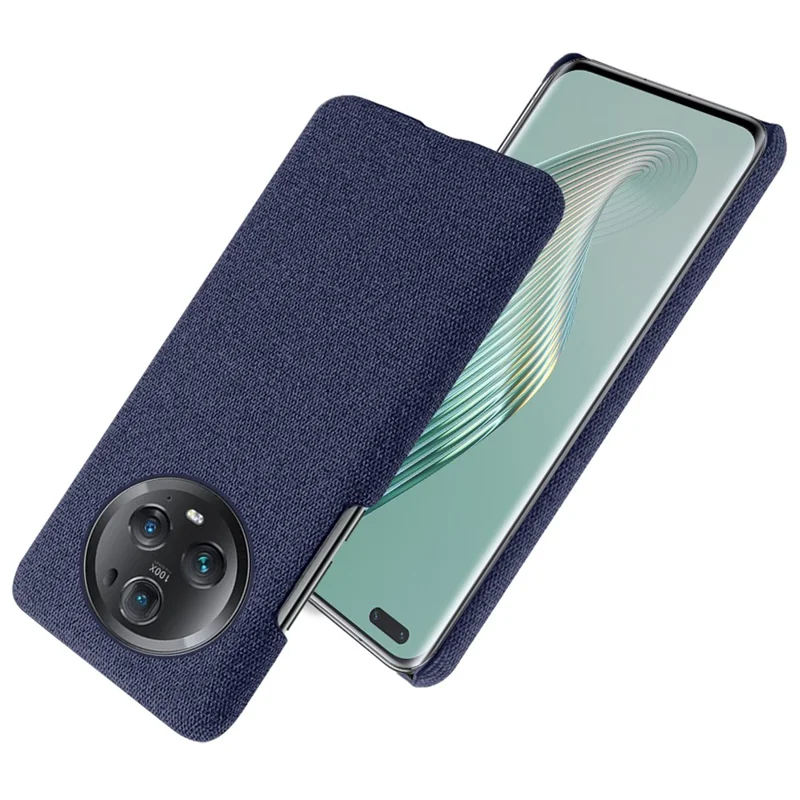 Чехол для мобильного телефона For Honor Magic5 Pro, твердый пластиковый чехол с тканевой вставкой, защита от ударов - синий