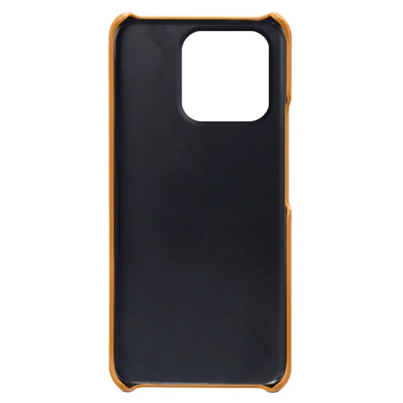 For Xiaomi Redmi 12C 4G Calf Texture Phone Case Leather Coated PC Shockproof Cover - Orange
