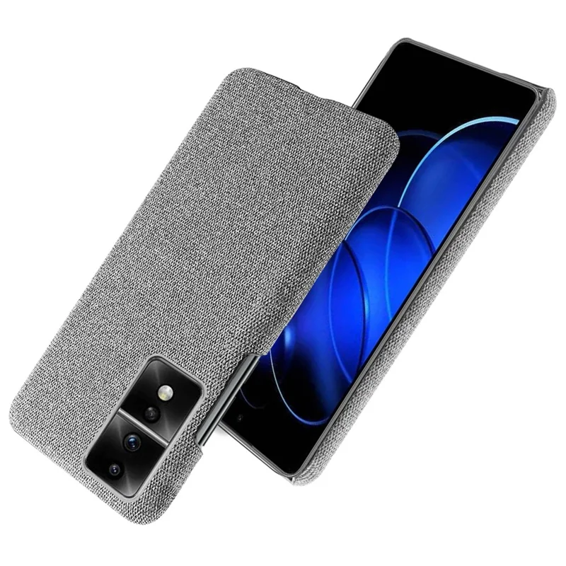 Per Honor 80 GT 5G Drop Resistant Cellphone Case Solid Color Hard PC+Cloth Phone Back Cover - Light Grey