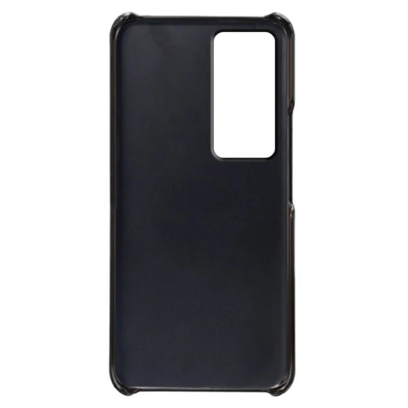 Dual Card Slots Phone Cover for Honor 80 GT 5G , PU Leather Coated+PC Phone Case - Black