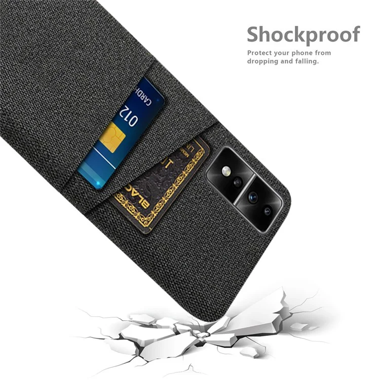 Étui de protection pour téléphone For Honor 80 GT 5G à double emplacement pour carte - Noir