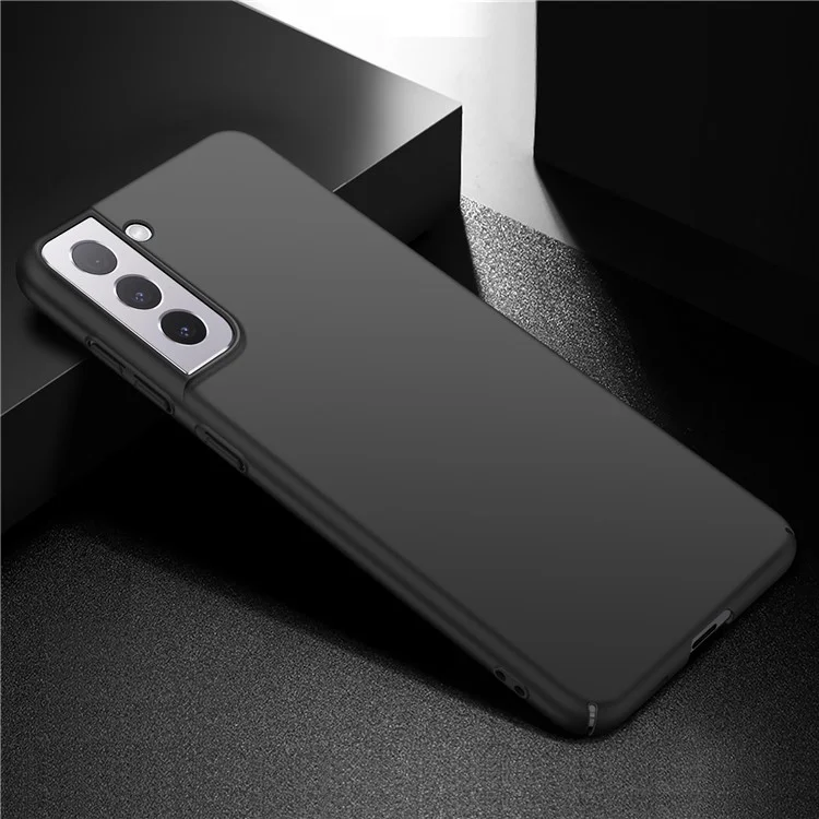 Shockproof Phone Case for Samsung Galaxy S23 Solid Color PC Protective Phone Cover - Black