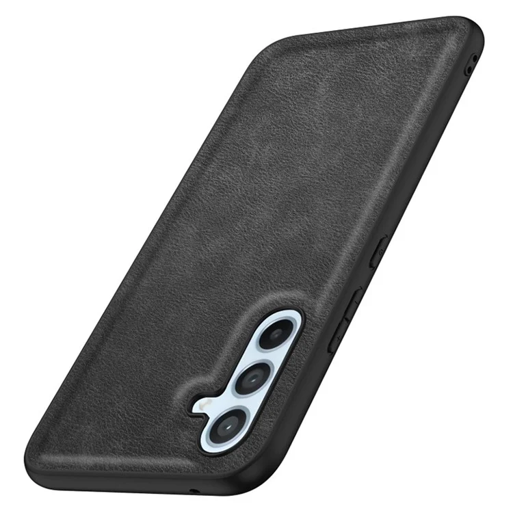 Per Samsung Galaxy A54 5G Retro Texture Phone Case PU Leather Coated TPU Phone Cover - Black